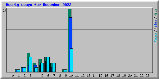 Hourly usage for December 2022